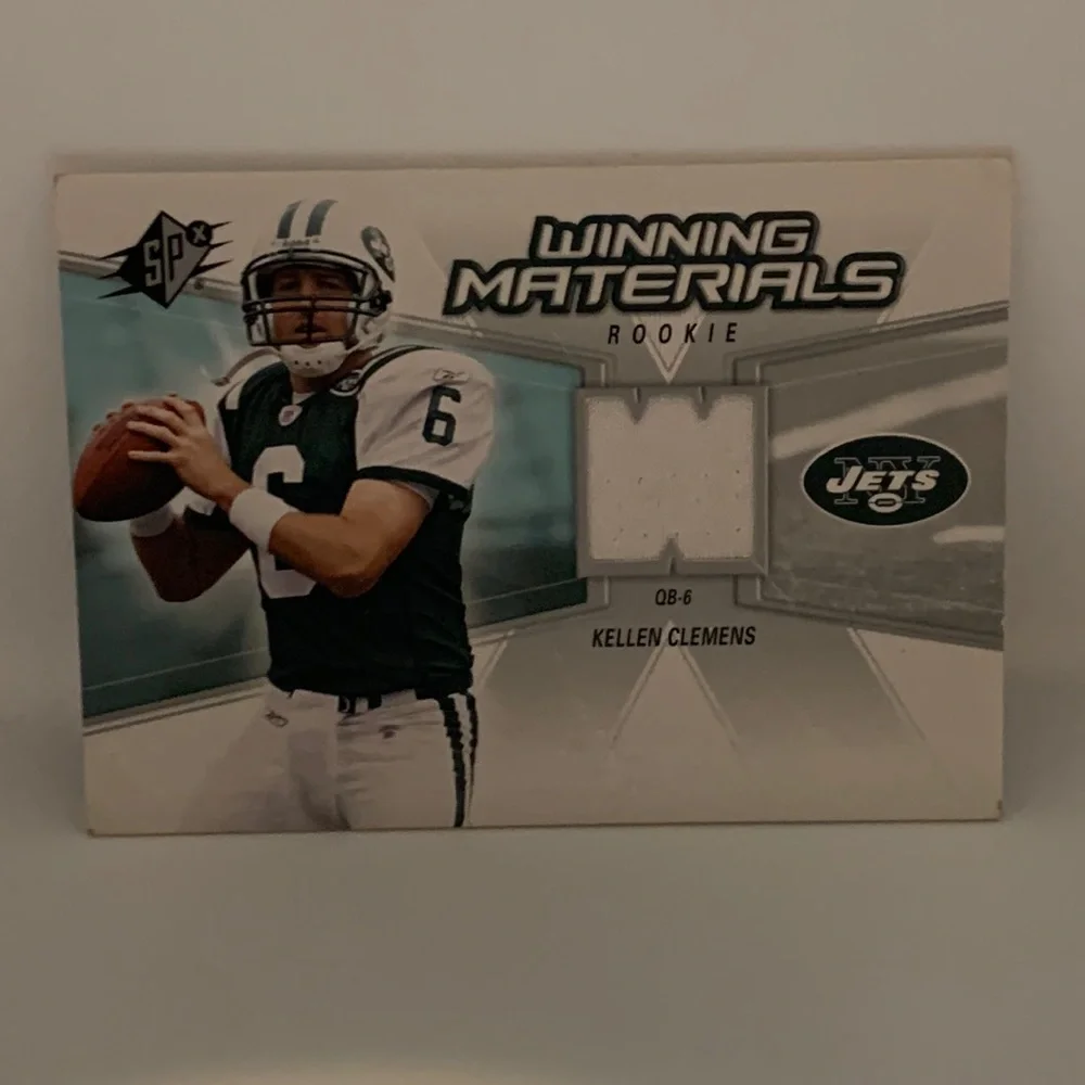 2006 Upper Deck Winning Materials Kellen Clemens Jersey NY Jets #WMR-KC (015)